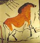 Cheval dor� de Lascaux (r�sidence Lac du Maine, Angers)